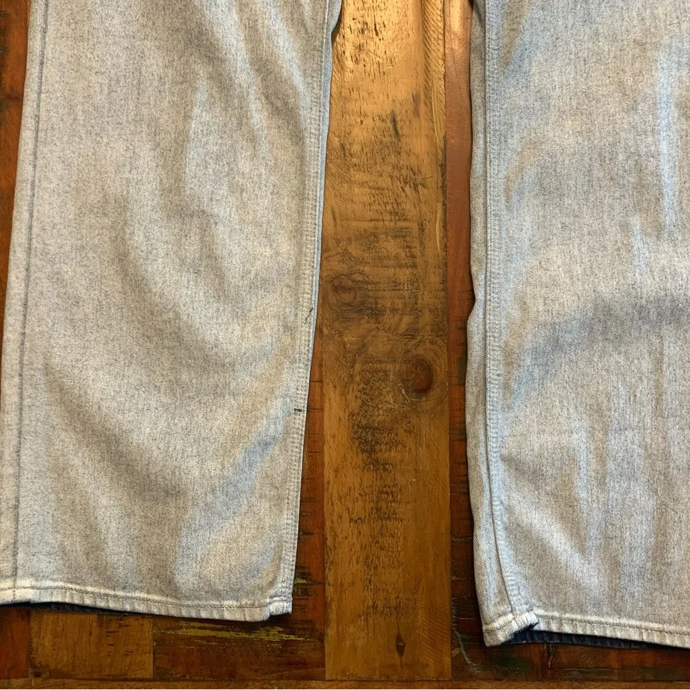 42x33 Guess jeans men Pants Painted White Denim Slim Straight Lincoln Hipster - Picture 7 of 11